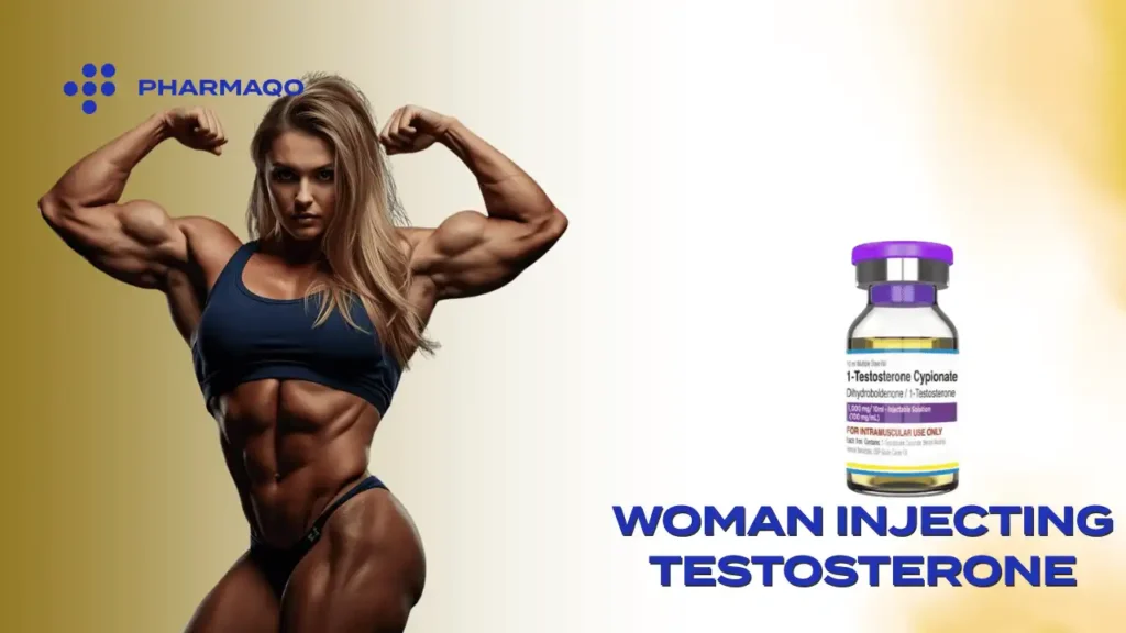 woman injecting testosterone